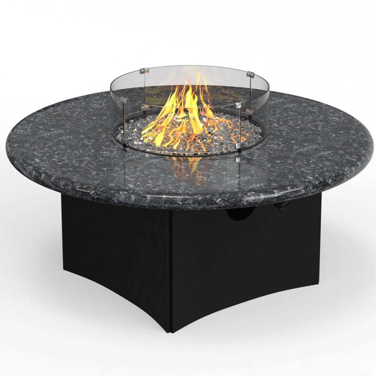 Oriflamme Gas Fire Pit Table Blue Pearl Granite