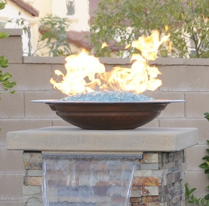 Fire Bowl with 12" Stainless Steel Fire Pit Ring Burner