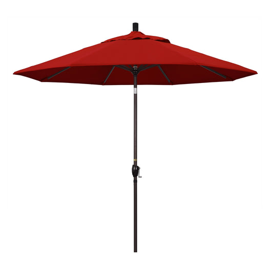 9' Market Style Outdoor Umbrella with Wind Vent Canvas Jockey Red