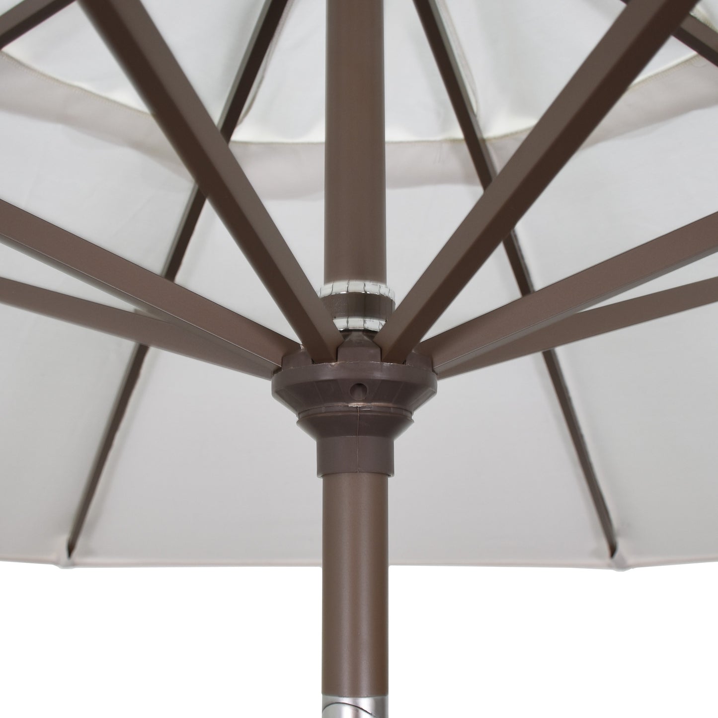 9' Market Style Outdoor Umbrella with Wind Vent Canvas Wheat