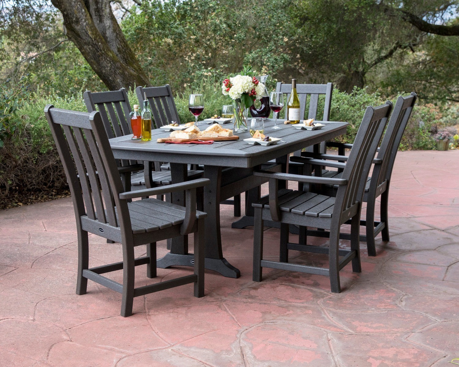 POLYWOOD Vineyard 7 Piece Dining Set All Backyard Fun