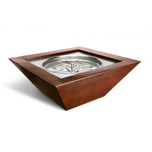 Sedona Hammered Copper Gas Fire Pit Bowl Fire Pit 