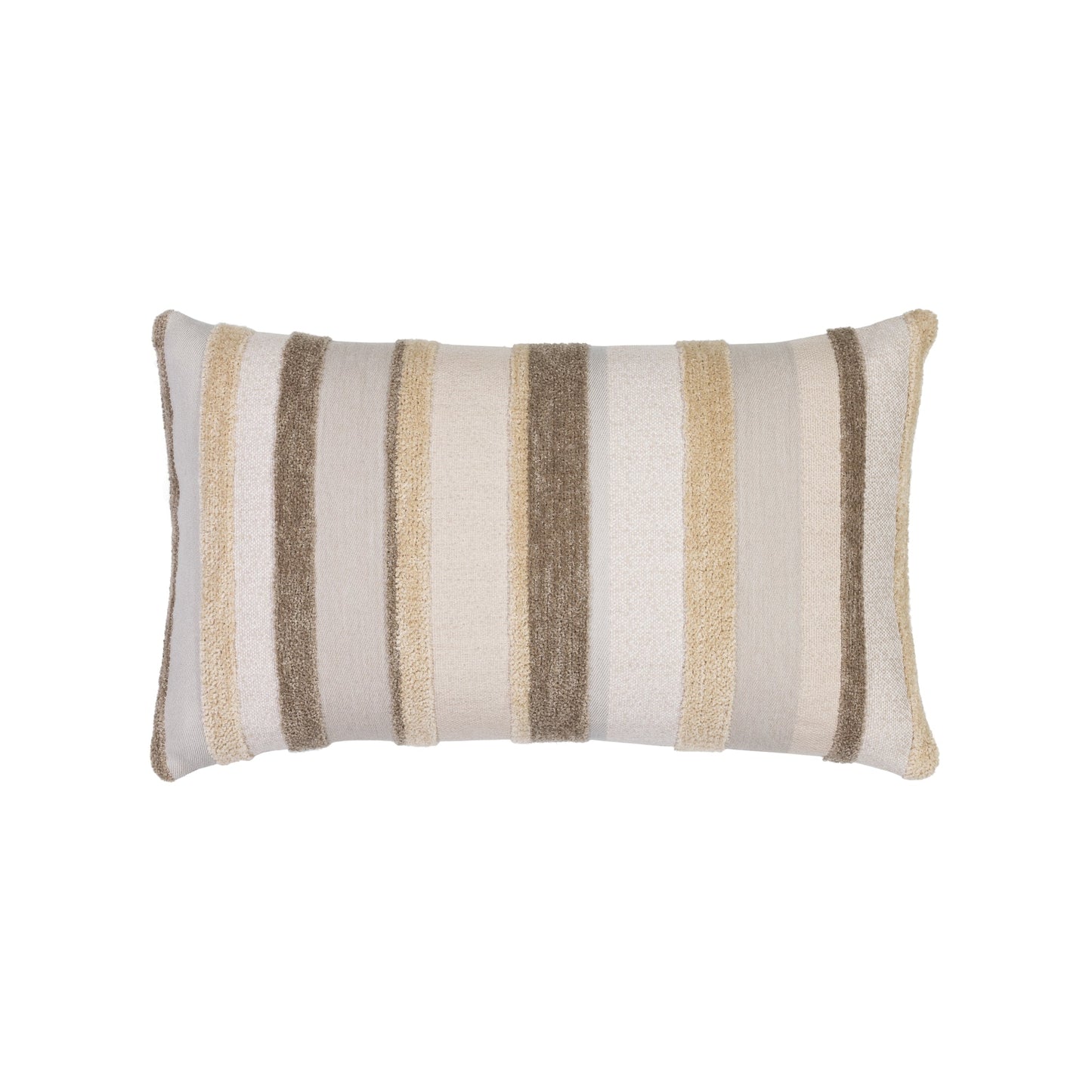 Elaine Smith Luxe Channel Latte Outdoor Pillow 12" x 20"