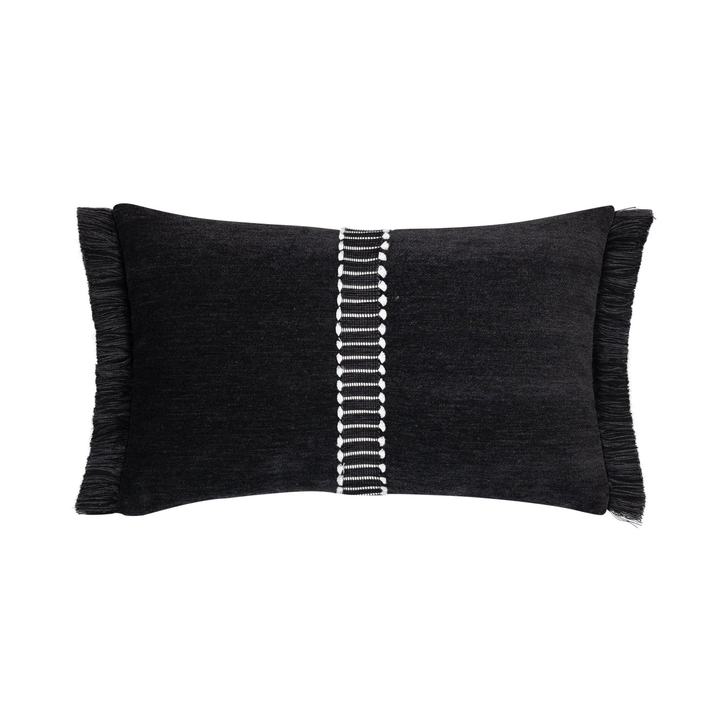 Elaine Smith Splendor Charcoal Outdoor Pillow 12" x 20"