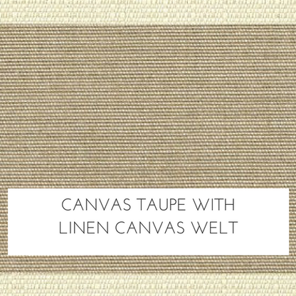 Canvas Taupe with Linen Welt