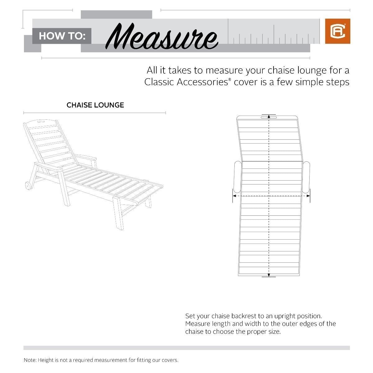 Outdoor Adjustable Chaise Lounge Cover