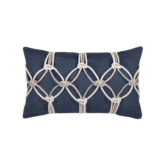 Elaine Smith Outdoor Indigo Rope Lumbar