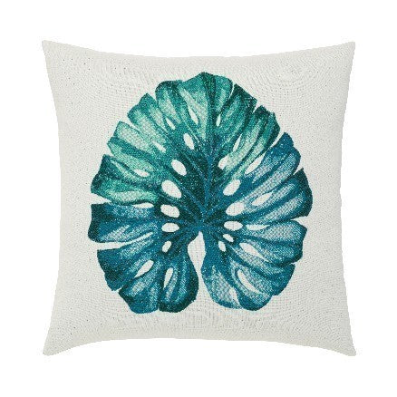 Elaine Smith Outdoor Leaf Lagoon Pillow