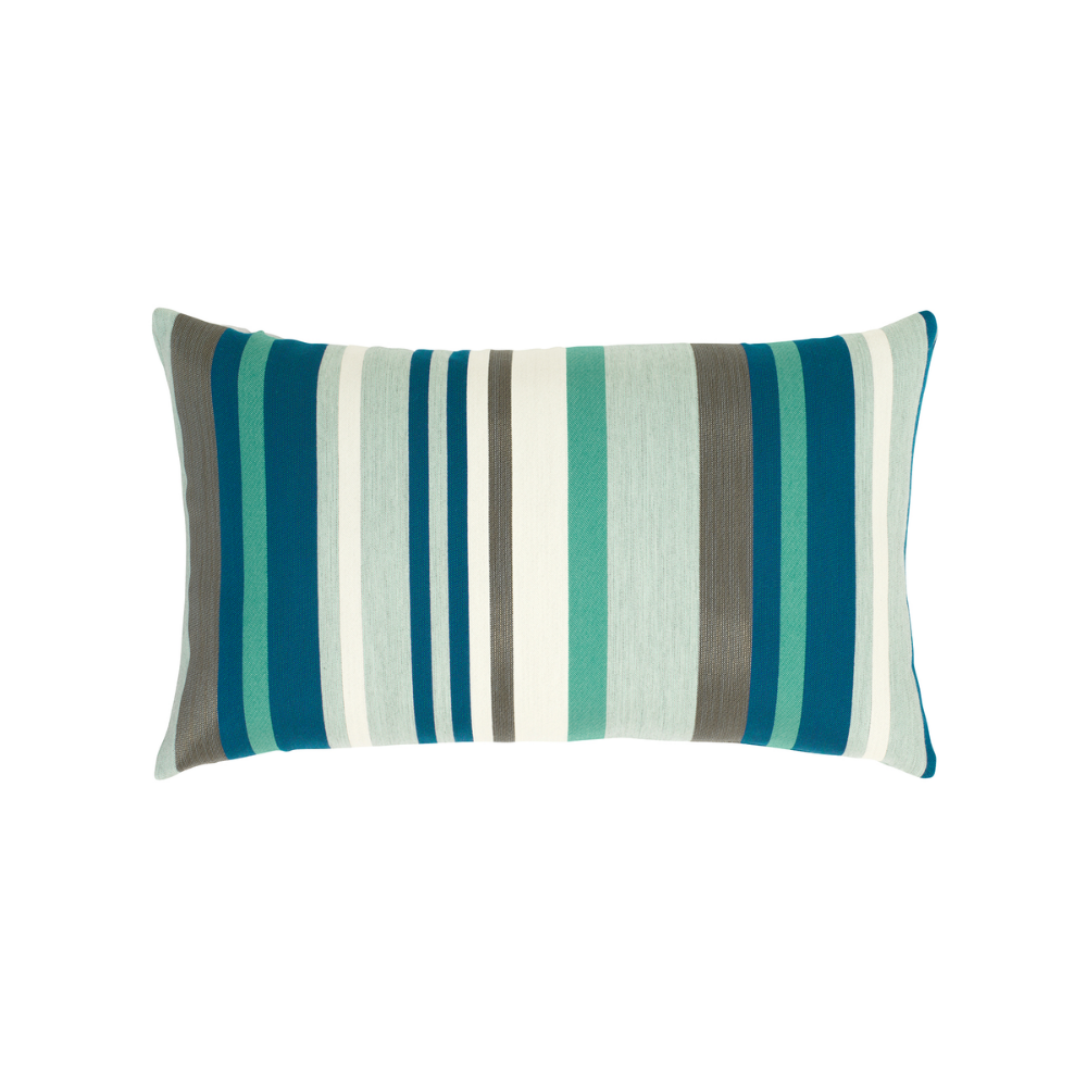 Elaine Smith Outdoor Lagoon Stripe Lumbar