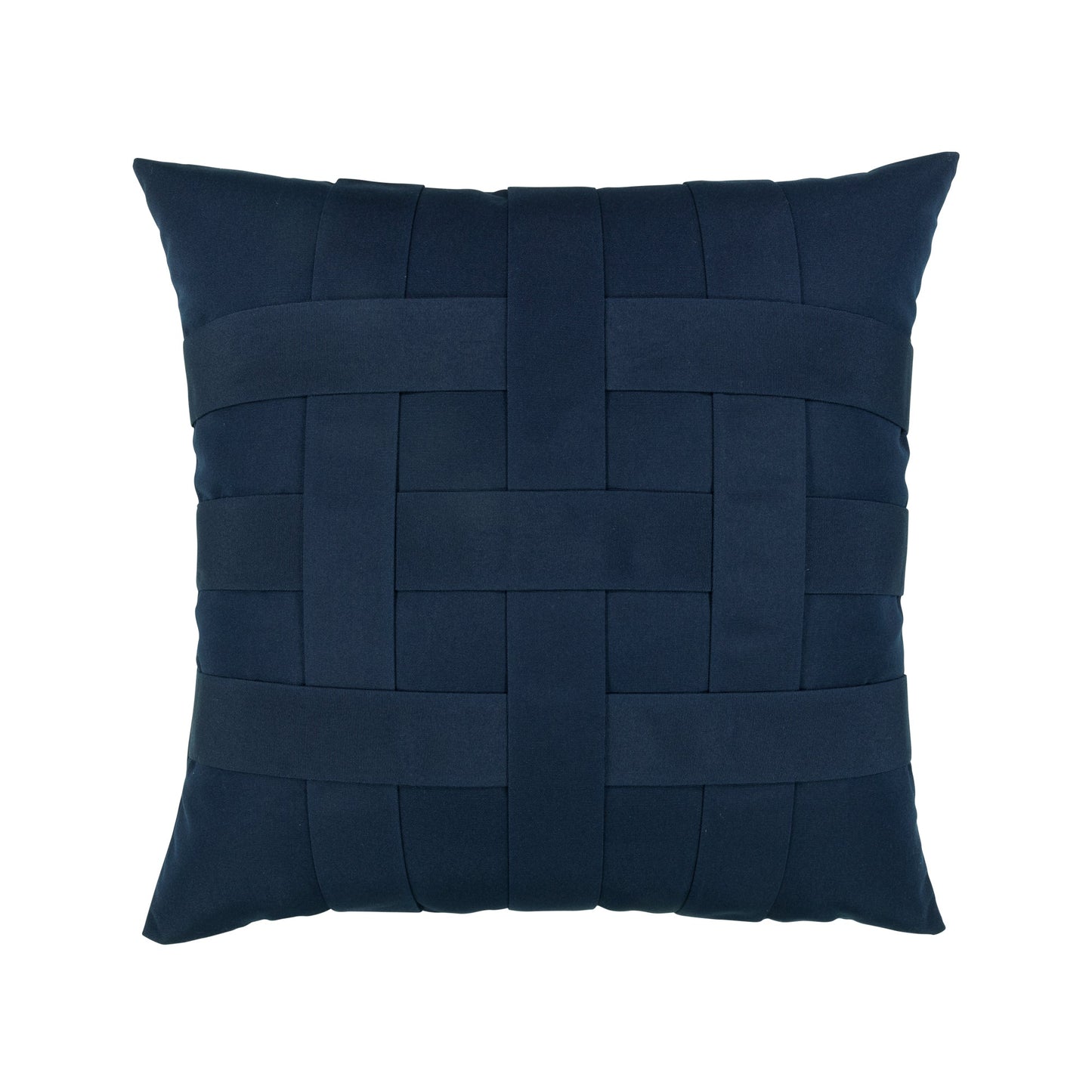 Elaine Smith Basketweave Navy Outdoor Pillow 20" x 20"