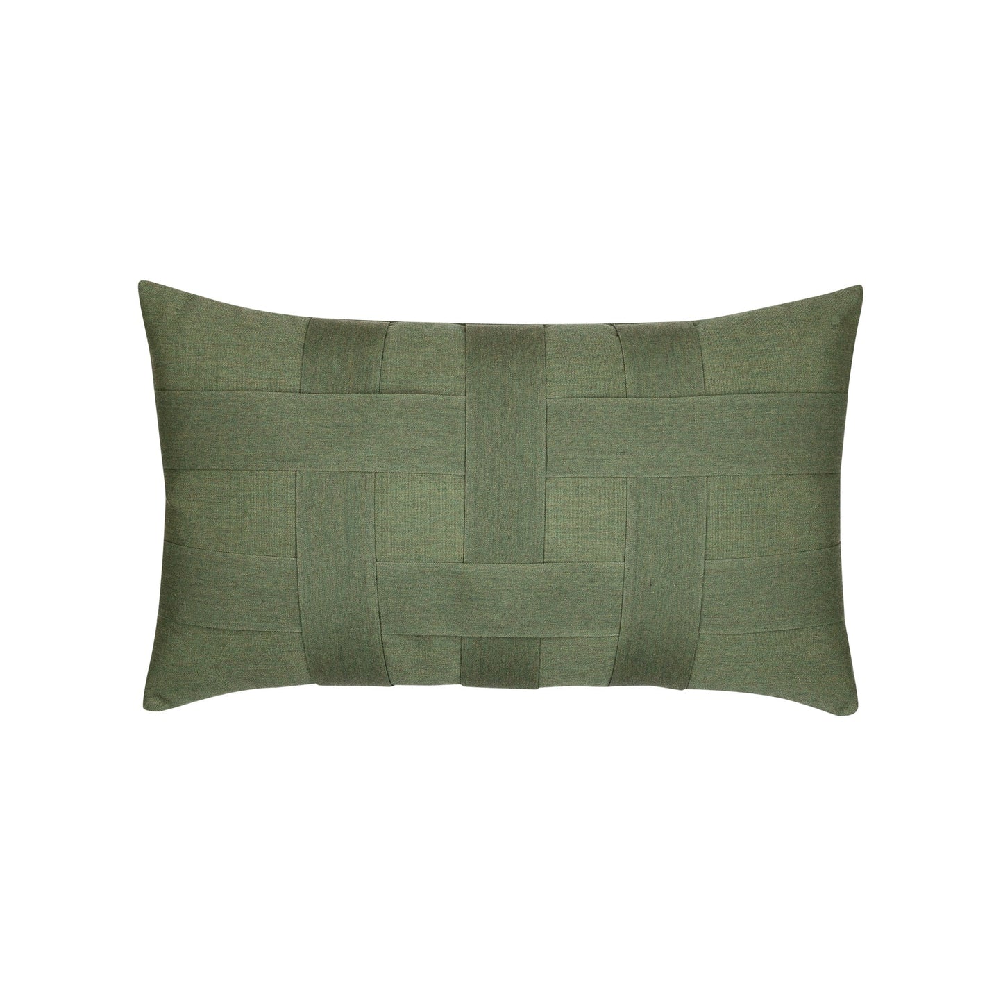 Elaine Smith Basketweave Fern Outdoor Pillow 12" x 20"