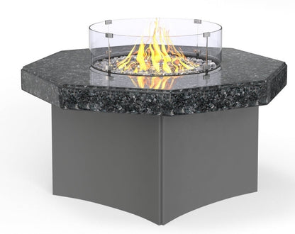 Oriflamme Gas Fire Pit Table Elegance Octagon