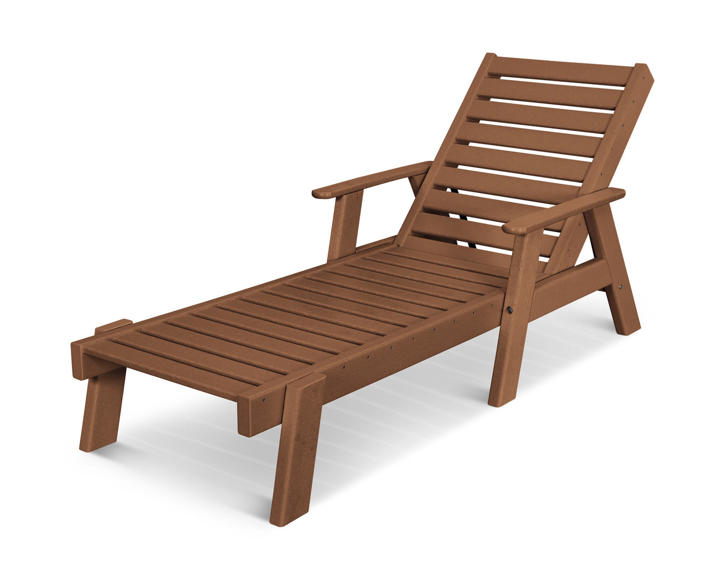 POLYWOOD Captain Chaise Lounge Chair with Arms