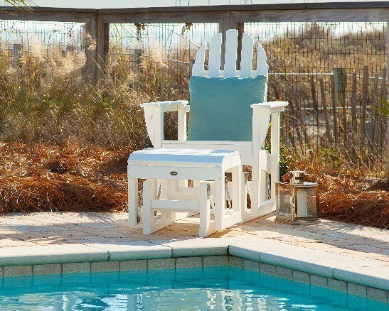 POLYWOOD Classic Adirondack Glider Chair Recycled Plastic All   Adsgl 1wh Li 1 