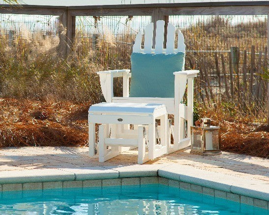 POLYWOOD Classic Adirondack Glider Chair Recycled Plastic