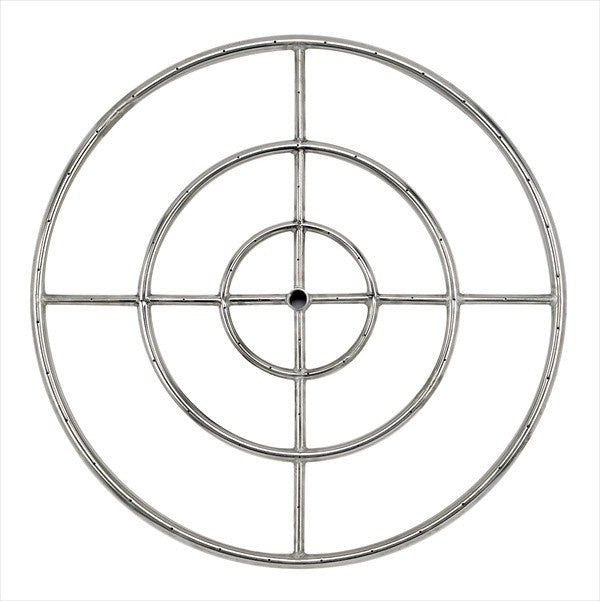 30" Stainless Steel Triple Fire Pit Ring Burner