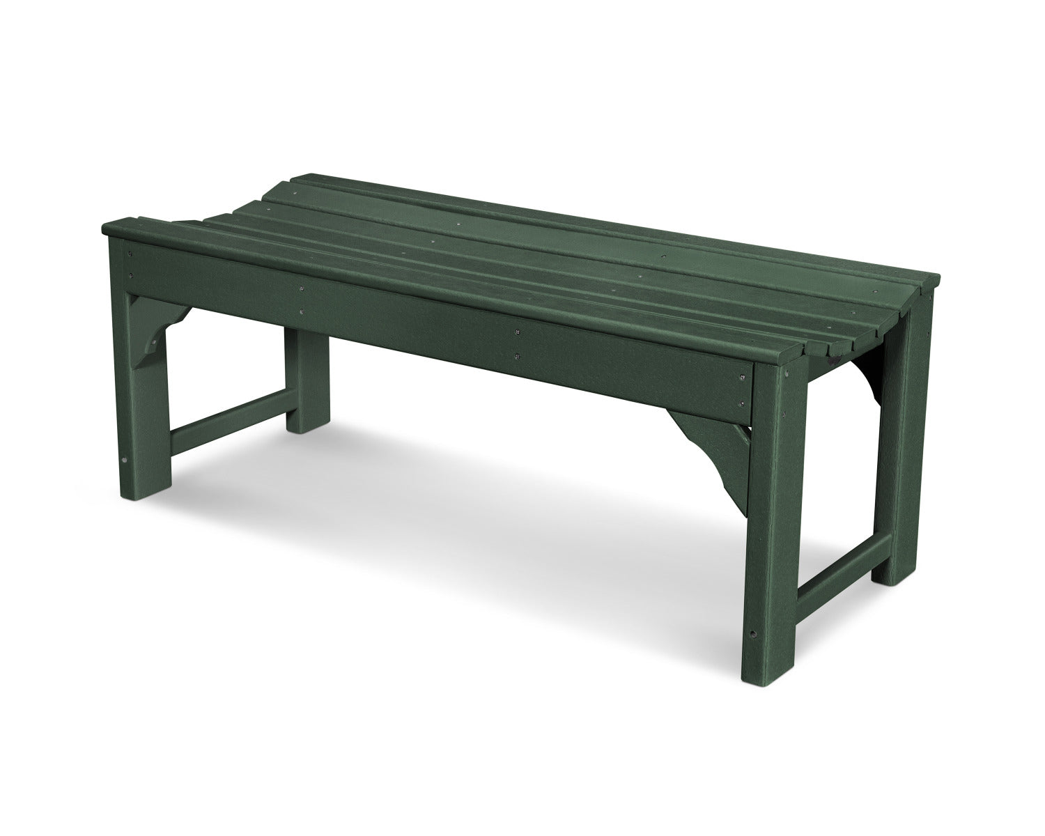 POLYWOOD Traditional Garden 48 Backless Bench All Backyard Fun