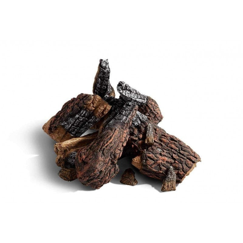 Black and Brown Outdoor Campfire Logs - 6 Piece Set