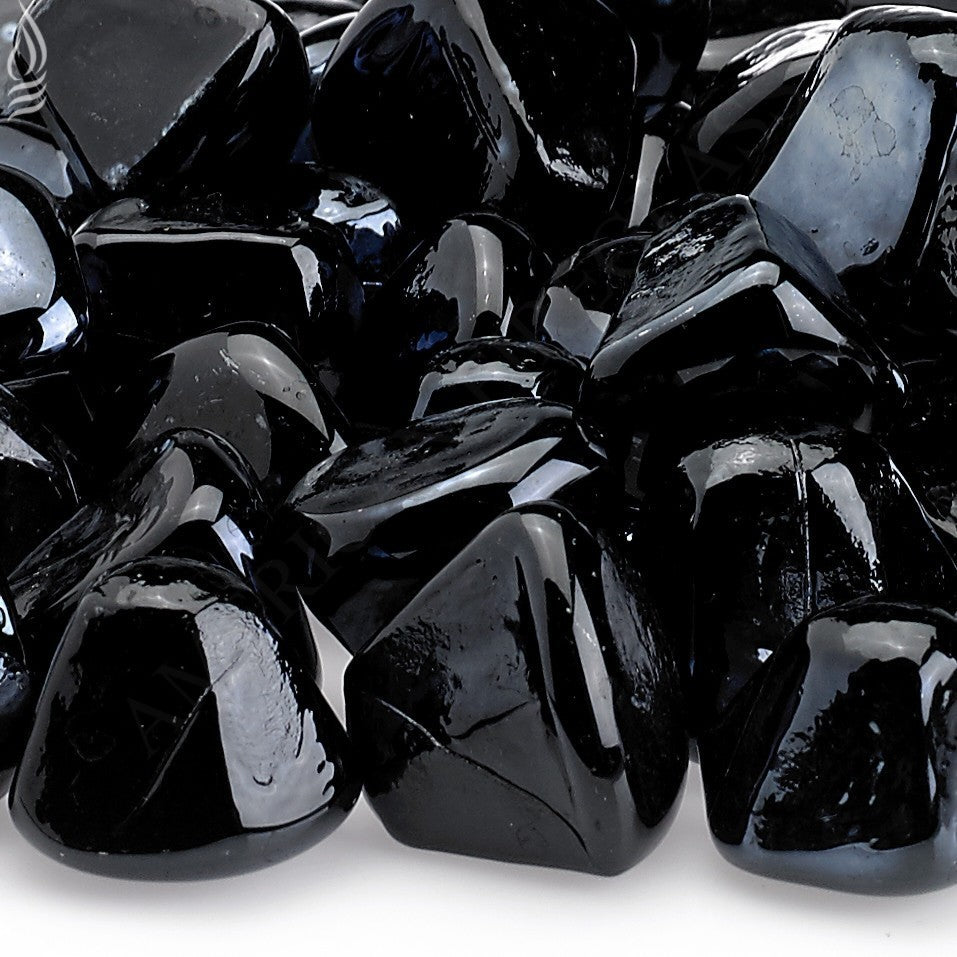 Zircon Fire Glass - Black Diamond Luster