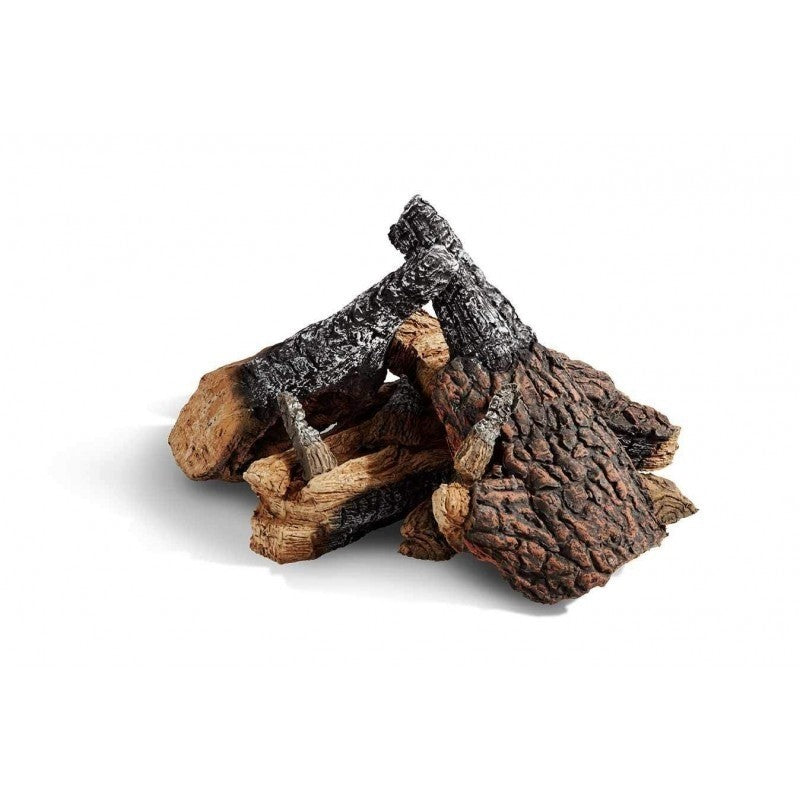 Black and Brown Outdoor Campfire Logs - 4 Piece Set
