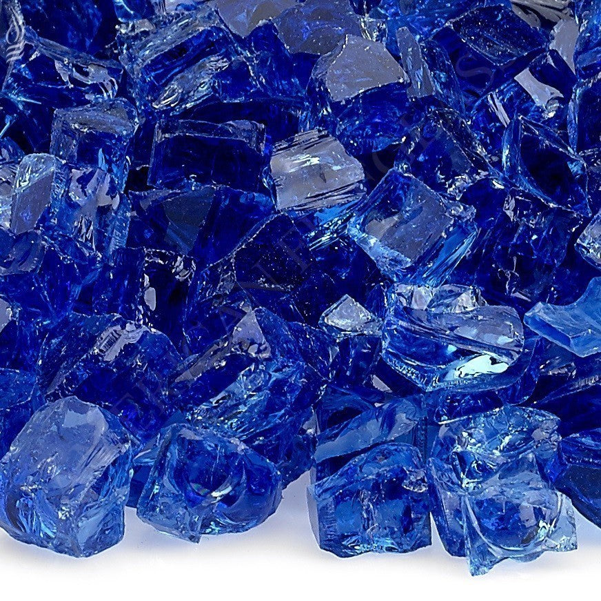 Fire Pit Fireplace Glass - Half Inch Cobalt Blue