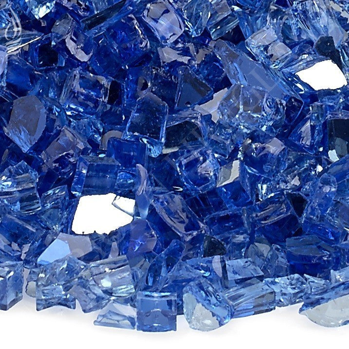 Cobalt Blue Reflective Fire Glass