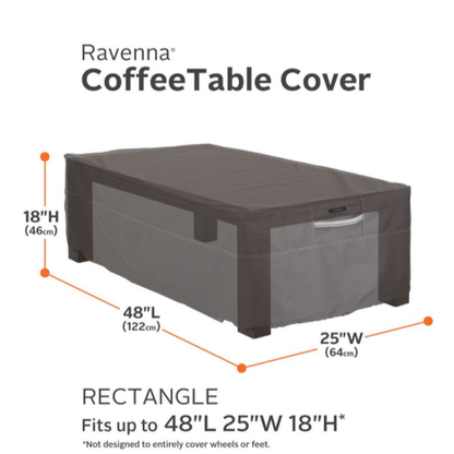 Ravenna Protective Rectangle Coffee Table | Ottoman Cover