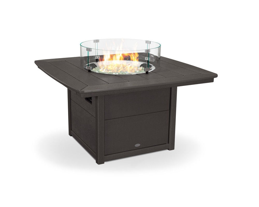 POLYWOOD Nautical 42" Square Fire Pit Table