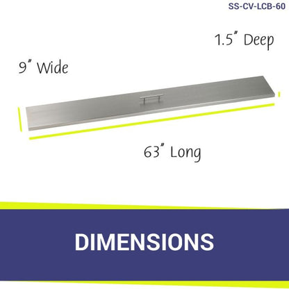 Stainless Steel Linear Burner Pan Cover