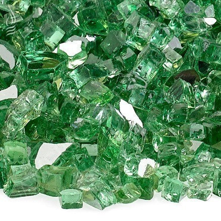 Fireplace Glass - Evergreen Reflective 1/4 Inch - 10 lb. Bag