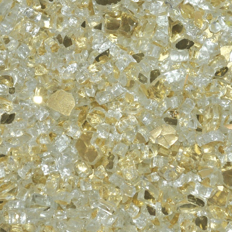 Gold Reflective Fire Glass