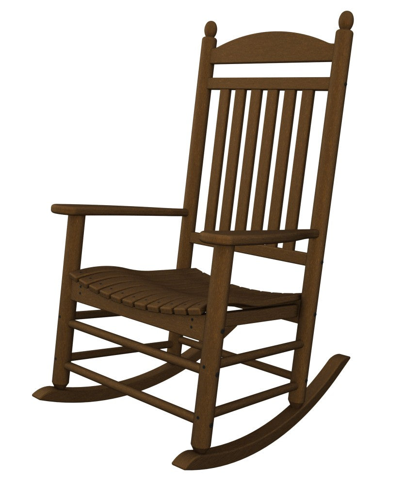 jefferson recycled plastic rocker chair mahogany