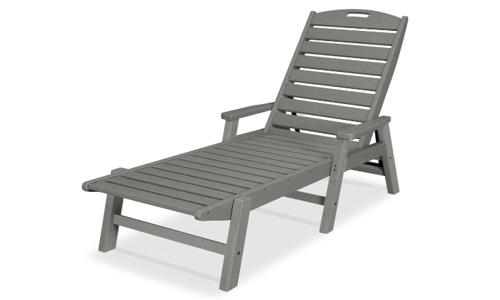POLYWOOD Nautical Chaise with Arms - Stackable