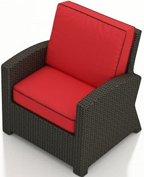 Cabo Club Chair - Flagship Ruby with Canvas Bay Brown Welt