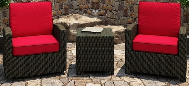 Northcape three piece wicker hot sale rocker chat set