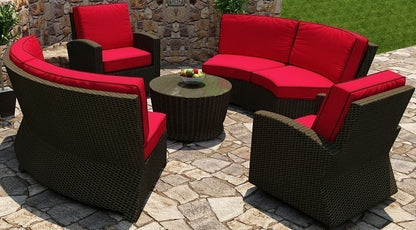 Cabo Wicker Round Chat Table Lifestyle