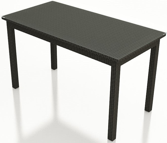 Cabo Wicker 72" Pub Table with glass top