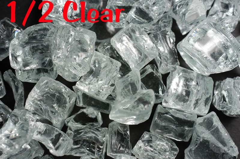 1/2" Clear Fire Glass