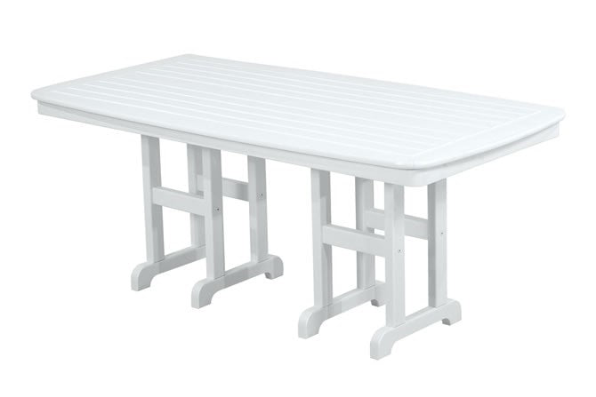 Polywood Nautical 37" x 72" Dining Table - White