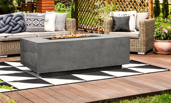 Prism Porto Concrete Fire Table (Enclosed Propane Unit)