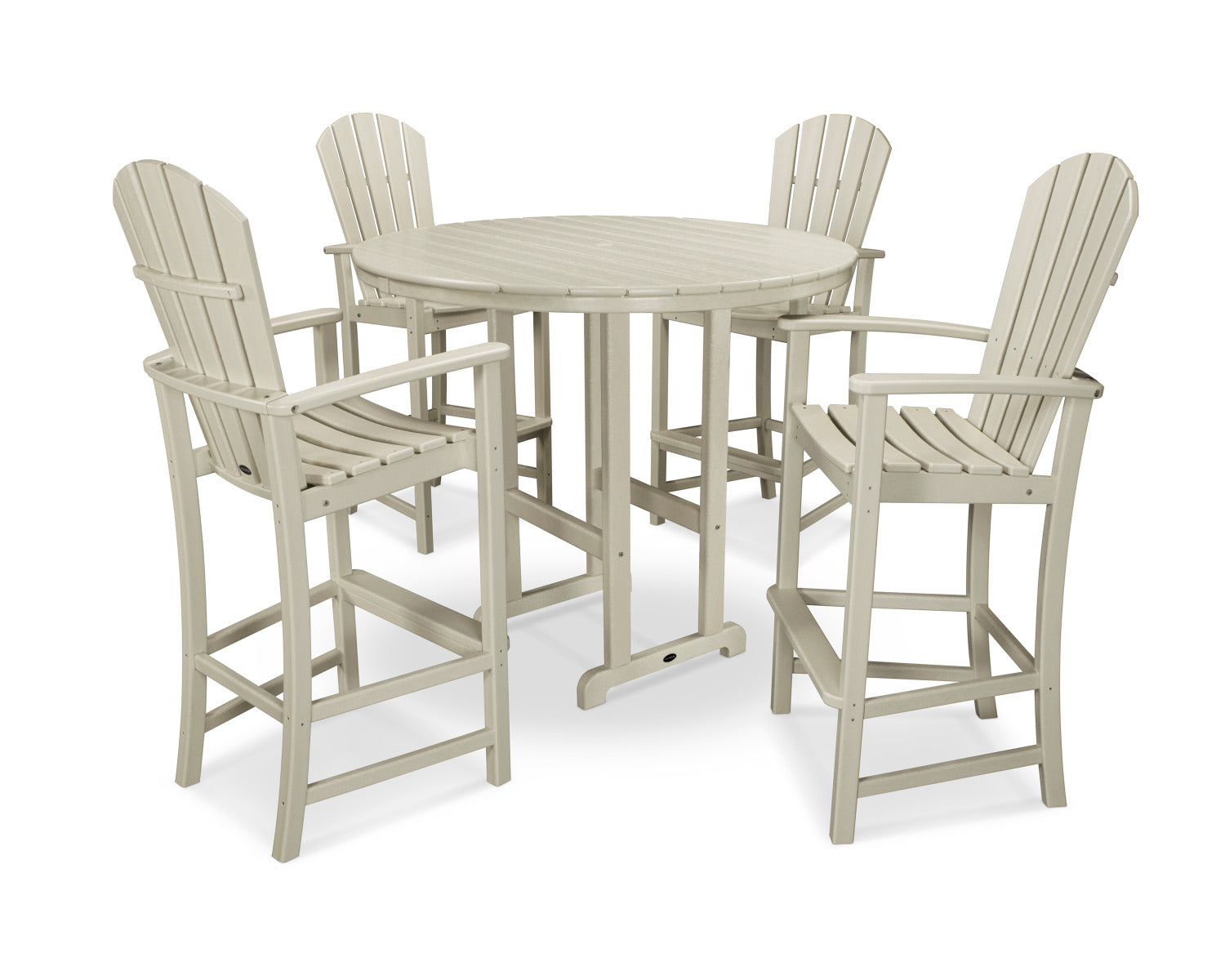 POLYWOOD Palm Coast 5 Piece Bar Set All Backyard Fun