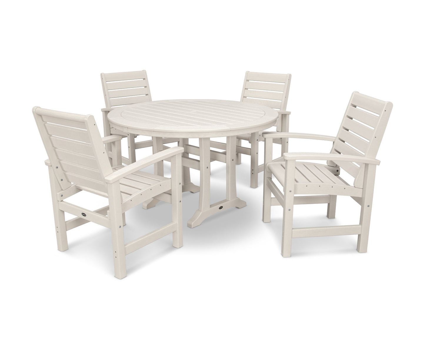 POLYWOOD Signature 5-Piece Nautical Trestle Dining Set