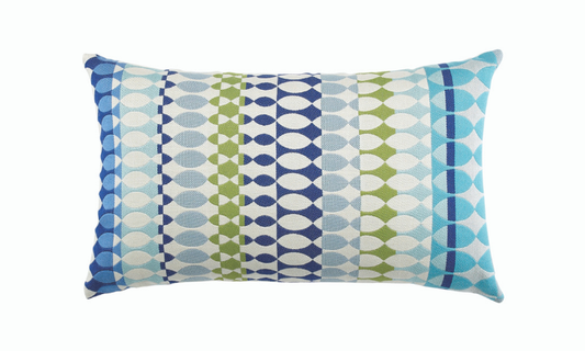 Modern Oval Ocean Lumbar Pillow
