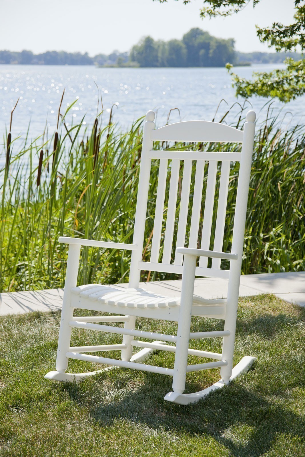 jefferson recycled plastic rocker chair  live white
