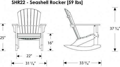 POLYWOOD Seashell Casual Chair Recycled Plastic