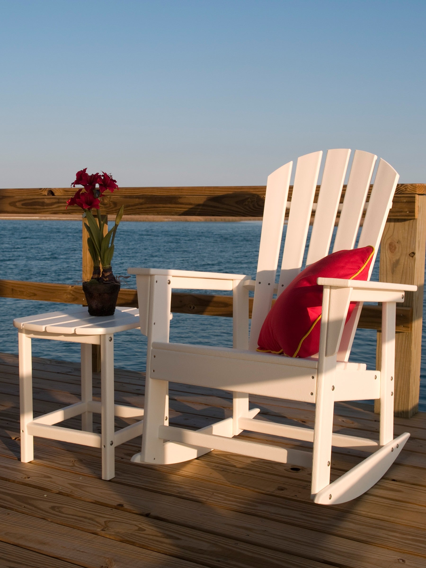 South Beach Adirondack rocking chair Adirondack rocker Polywood outdoor furniture dock chair  