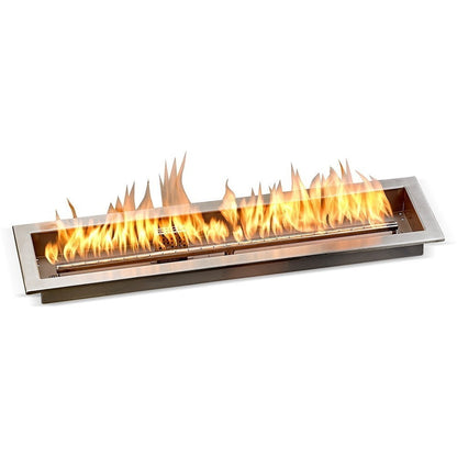 30" x 6" Stainless Steel Linear Drop-in Fire Pit Pan Kit