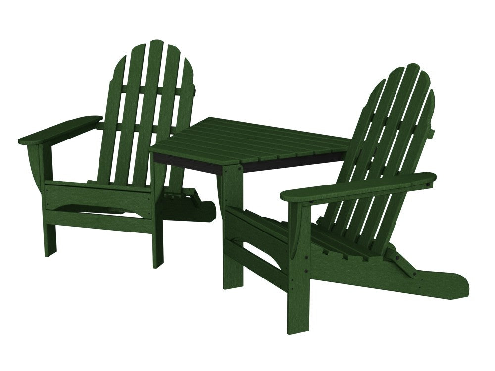 Adirondack Tête-À-Tête recycled plastic Polywood outdoor furniture green