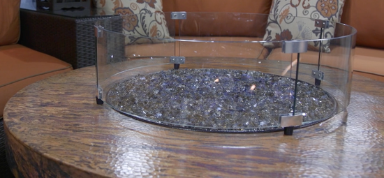 Round Fire Table Fire Wind Guard 28