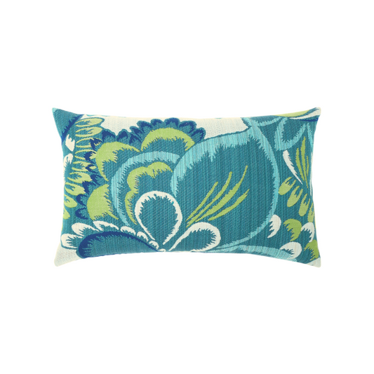 Elaine Smith Outdoor Floral Wave Lumbar